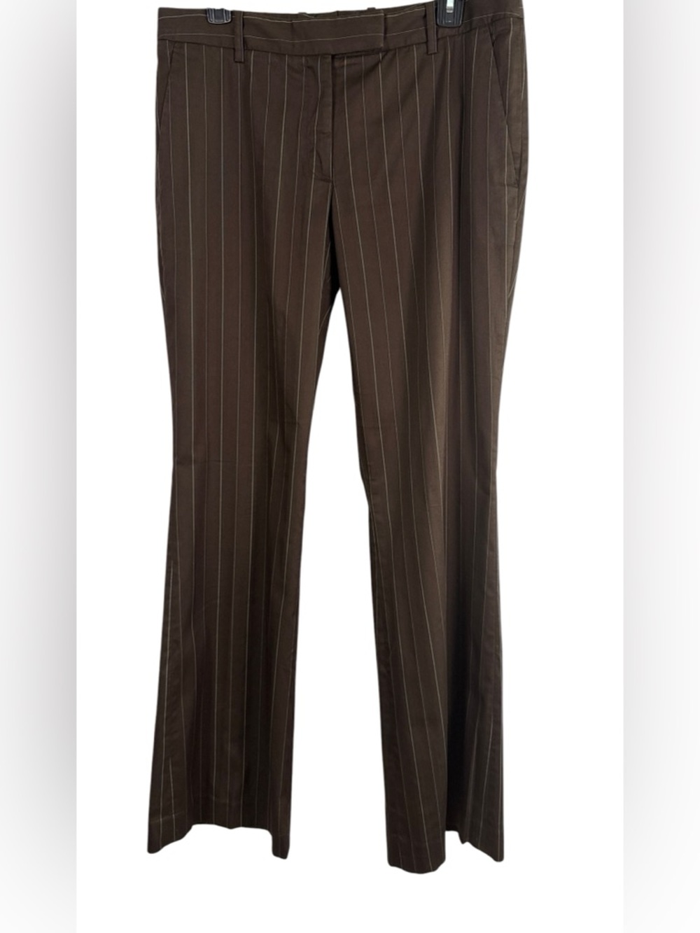 H&M Brown Pinstripe Tailored Dress Pants